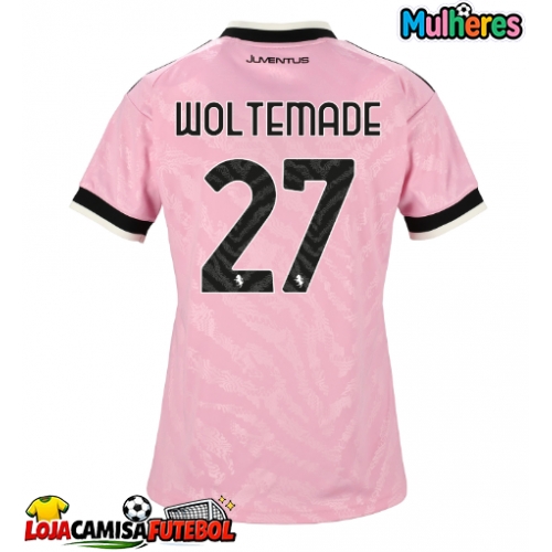 Camisa de Futebol Juventus Nick Woltemade #27 Equipamento Secundário Mulheres 2026-27 Manga Curta